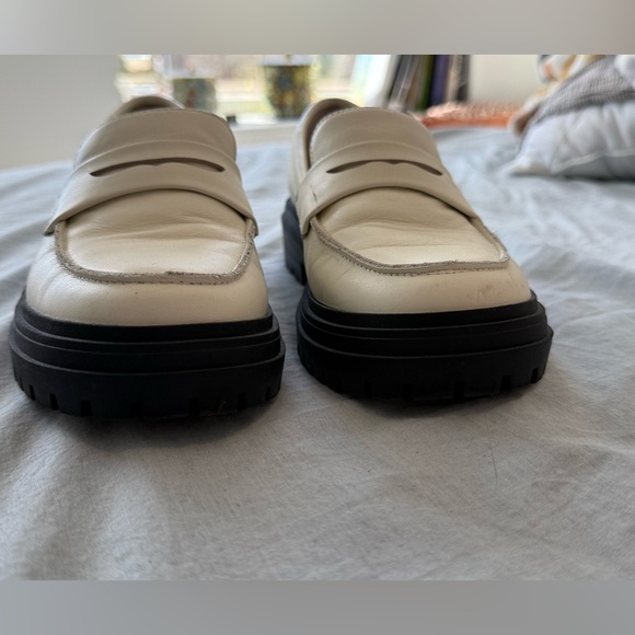 Quince Italian Leather Lug Sole Loafers in Bone US 7 EU 38 - Picture 7 of 10